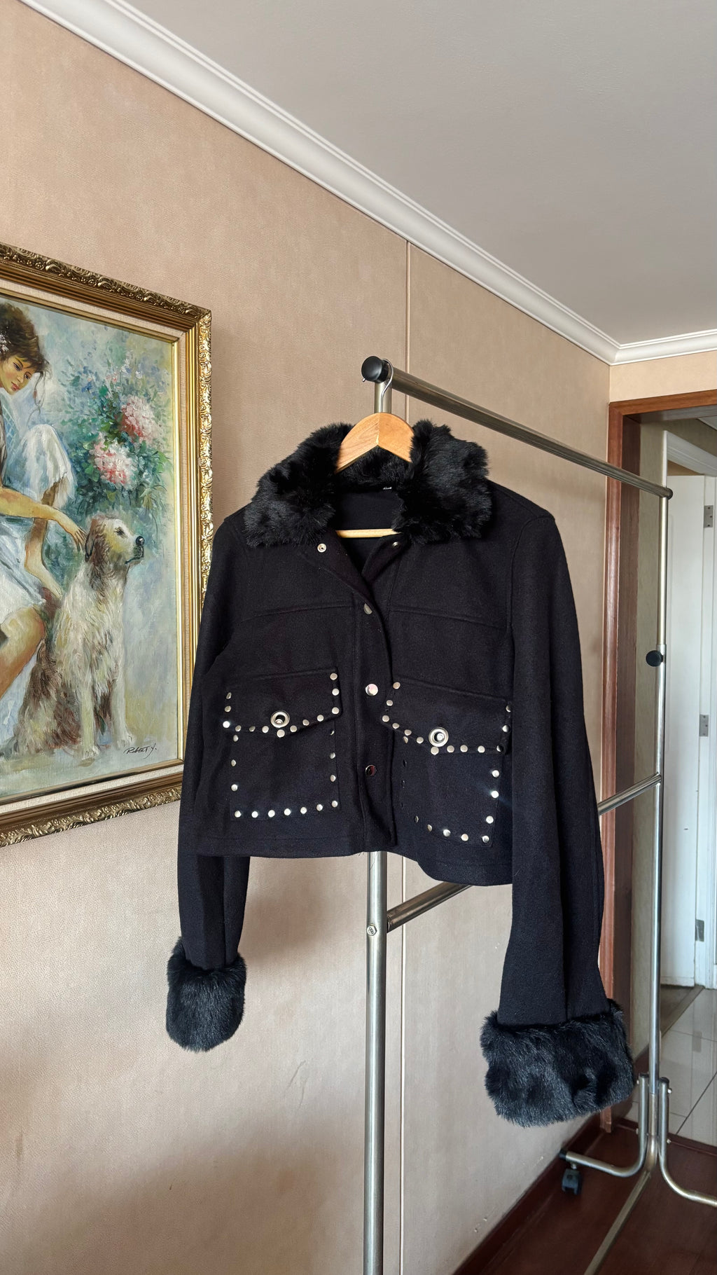 Chaqueta fur Black