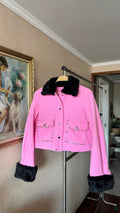 Chaqueta fur rosa
