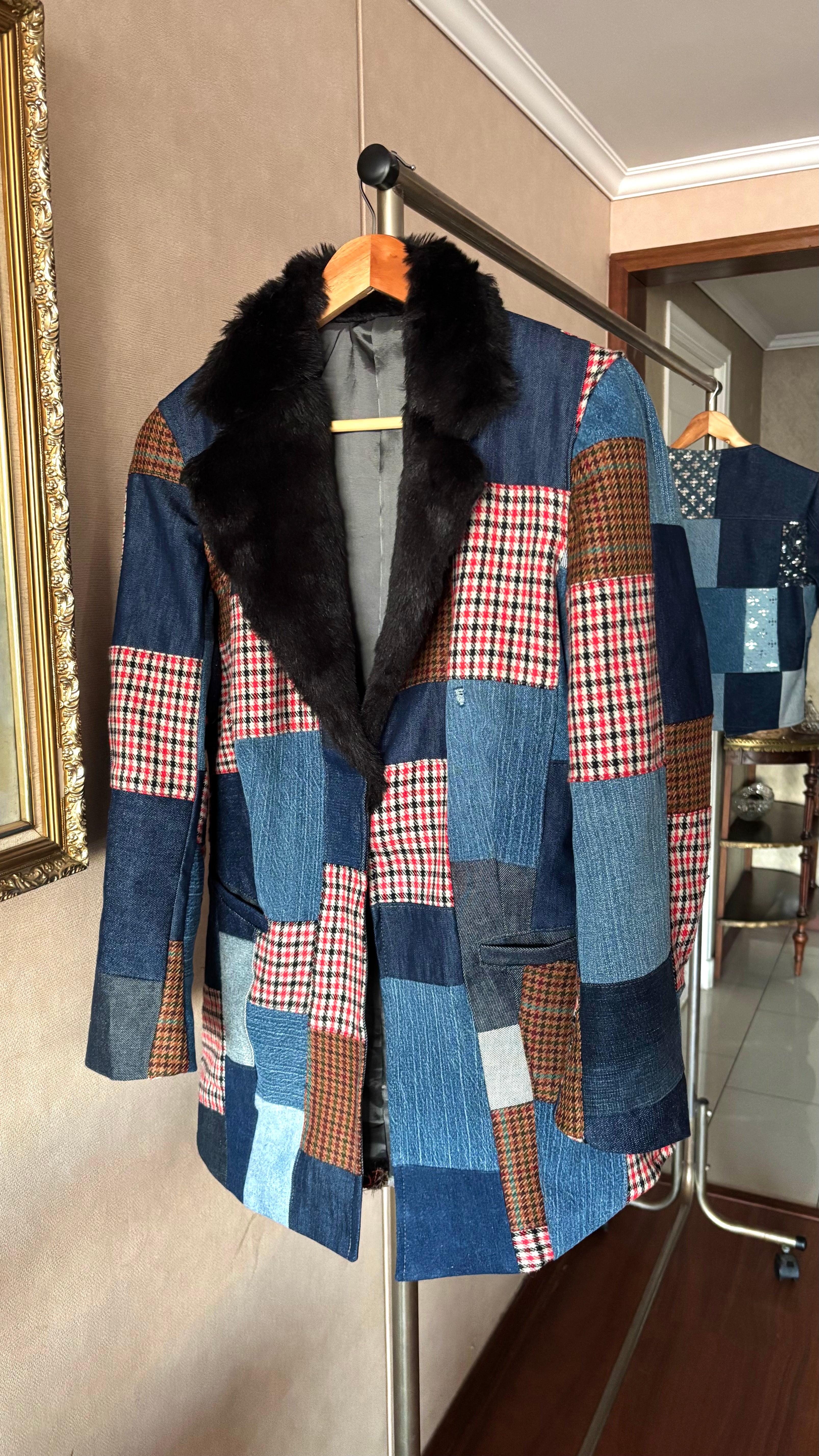 Abrigo mix patchwork