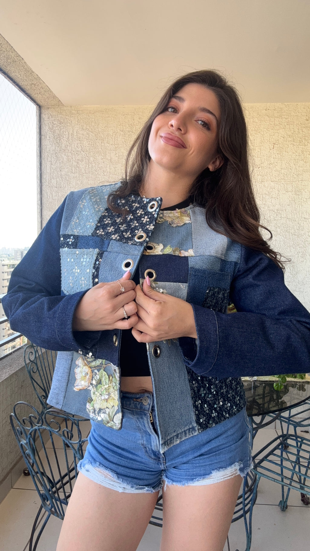 Chaqueta patchwork mix
