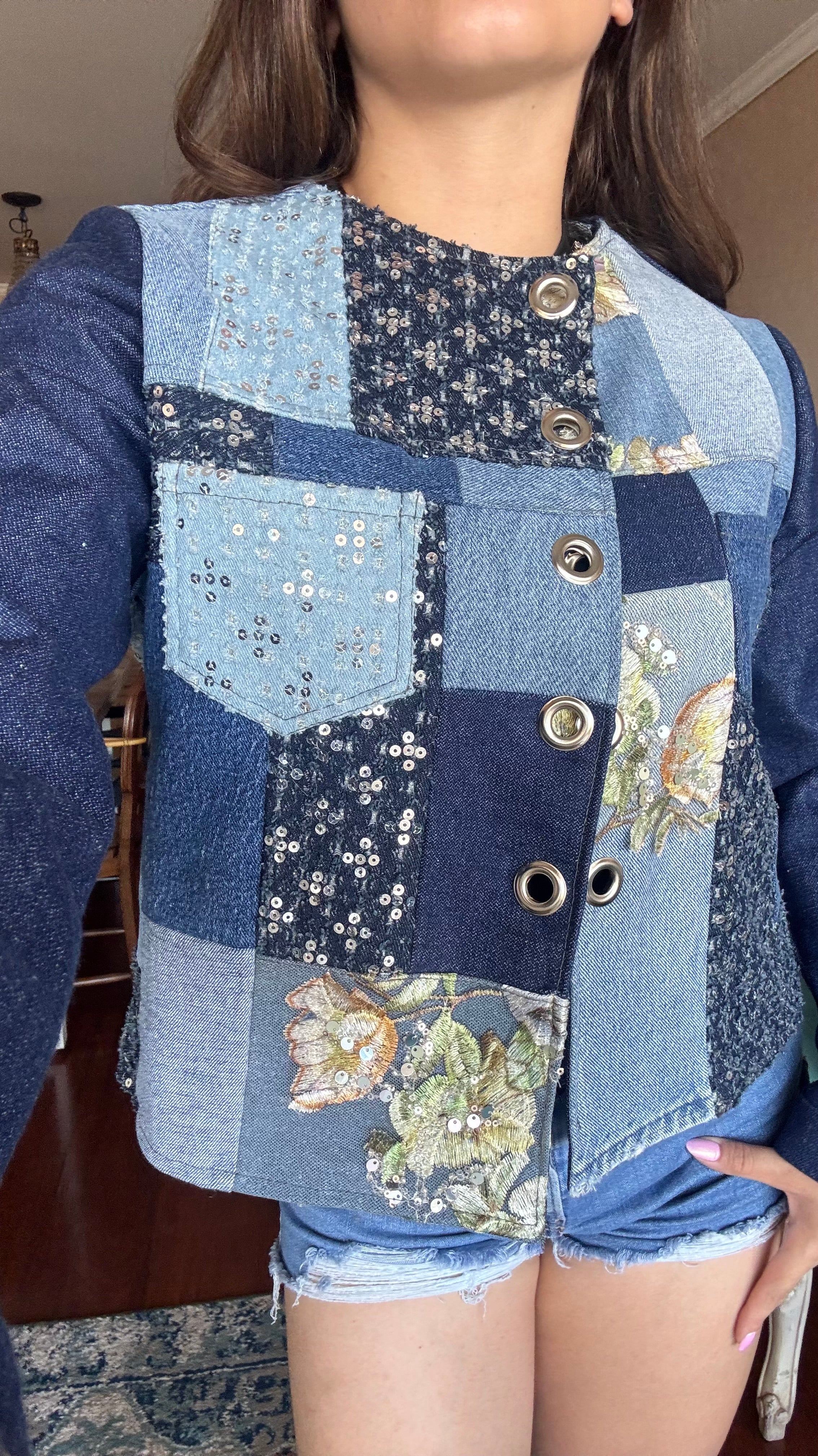 Chaqueta patchwork mix